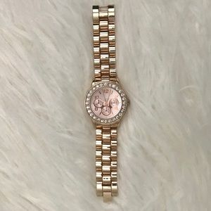 Gold Watch with Rose Gold Face 🌹